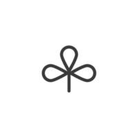 el signo vectorial del símbolo de la naturaleza de la hoja está aislado en un fondo blanco. color de icono de naturaleza de hoja editable. vector