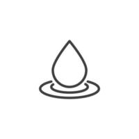 Vector sign of the water drop symbol is isolated on a white background. water drop icon color editable.