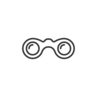 Vector sign of the Binoculars symbol is isolated on a white background. Binoculars icon color editable.