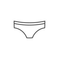 Vector sign of the underpant symbol is isolated on a white background. underpant icon color editable.