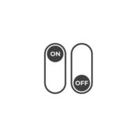 Vector sign of the On off symbol is isolated on a white background. On off icon color editable.