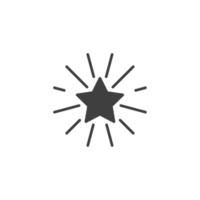 Vector sign of the Shooting Star symbol is isolated on a white background. Shooting Star icon color editable.