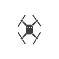 Vector sign of the Drone symbol is isolated on a white background. Drone icon color editable.