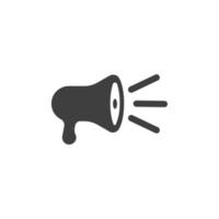 Vector sign of the Megaphone symbol is isolated on a white background. Megaphone icon color editable.