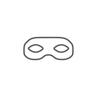 Vector sign of the anonymous mask symbol is isolated on a white background. anonymous mask icon color editable.