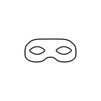 Vector sign of the anonymous mask symbol is isolated on a white background. anonymous mask icon color editable.