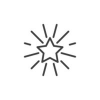 Vector sign of the Shooting Star symbol is isolated on a white background. Shooting Star icon color editable.