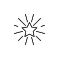 Vector sign of the Shooting Star symbol is isolated on a white background. Shooting Star icon color editable.