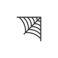 Vector sign of the spider web symbol is isolated on a white background. spider web icon color editable.