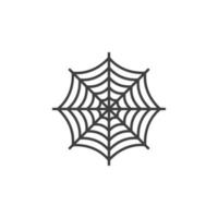 Vector sign of the spider web symbol is isolated on a white background. spider web icon color editable.