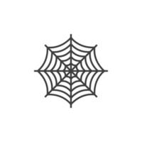 Vector sign of the spider web symbol is isolated on a white background. spider web icon color editable.