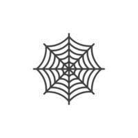 el signo vectorial del símbolo de la telaraña está aislado en un fondo blanco. el color del icono de la telaraña es editable. vector