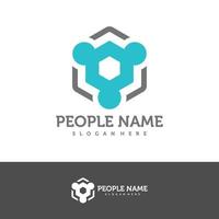 People Logo Design Template. Community People logo concept vector. Creative Icon Symbol vector