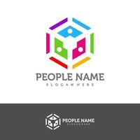 plantilla de diseño de logotipo de personas. vector de concepto de logotipo de personas de la comunidad. símbolo de icono creativo