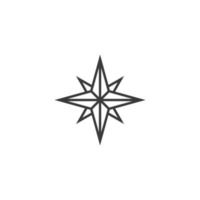 Vector sign of the compass symbol is isolated on a white background. compass icon color editable.