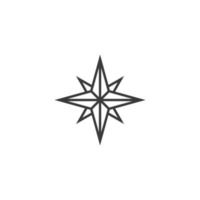 Vector sign of the compass symbol is isolated on a white background. compass icon color editable.