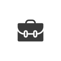 Vector sign of the Briefcase symbol is isolated on a white background. Briefcase icon color editable.