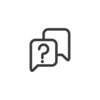 Vector sign of the Question Mark symbol is isolated on a white background. Question Mark icon color editable.