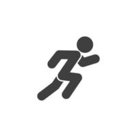 Vector sign of the run symbol is isolated on a white background. run icon color editable.