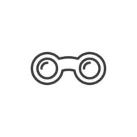 Vector sign of the Binoculars symbol is isolated on a white background. Binoculars icon color editable.