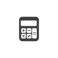 Vector sign of the Calculator symbol is isolated on a white background. Calculator icon color editable.