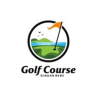 Golf course Logo Design Template. Golf course logo concept vector. Creative Icon Symbol vector