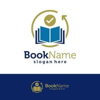 Book check Logo Design Template. Book check logo concept vector. Creative Icon Symbol vector