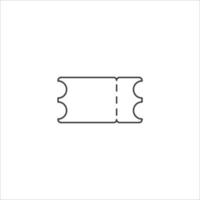 Vector sign of the Ticket symbol is isolated on a white background. Ticket icon color editable.