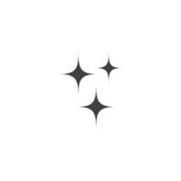 Vector sign of the shine symbol is isolated on a white background. shine icon color editable.