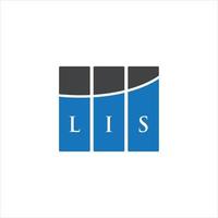 LIS letter logo design on WHITE background. LIS creative initials letter logo concept. LIS letter design. vector