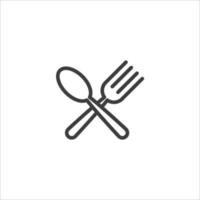 Vector sign of the fork symbol is isolated on a white background. fork icon color editable.