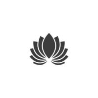 Vector sign of the lotus symbol is isolated on a white background. lotus icon color editable.