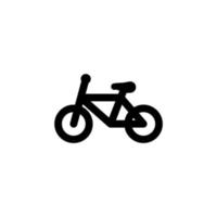 el signo vectorial del símbolo de la bicicleta está aislado en un fondo blanco. color de icono de bicicleta editable. vector