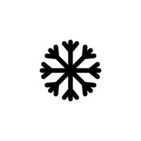 el signo vectorial del símbolo de los copos de nieve está aislado en un fondo blanco. color de icono de copos de nieve editable. vector