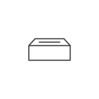 Vector sign of the Tissue box symbol is isolated on a white background. Tissue box icon color editable.