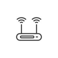 Vector sign of the router symbol is isolated on a white background. router icon color editable.