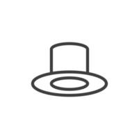 Vector sign of the top hat symbol is isolated on a white background. top hat icon color editable.