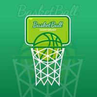 Basketball sports logo with net