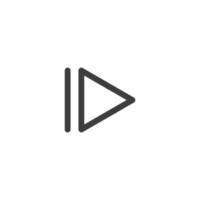 Vector sign of the Next Arrow symbol is isolated on a white background. Next Arrow icon color editable.