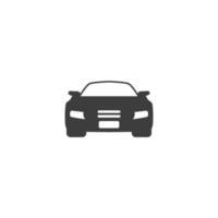 el signo vectorial del símbolo del coche está aislado en un fondo blanco. color del icono del coche editable. vector