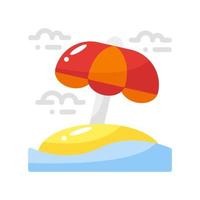 parasol flat style icon. vector illustration for graphic design, website, app