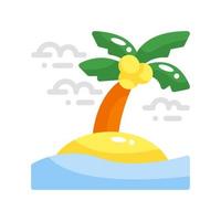 beach flat style icon. vector illustration for graphic design, website, app