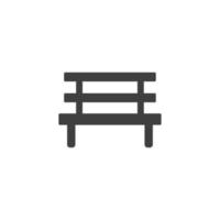 Vector sign of the bench symbol is isolated on a white background. bench icon color editable.