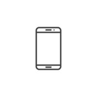 Vector sign of the Smartphone symbol is isolated on a white background. Smartphone icon color editable.