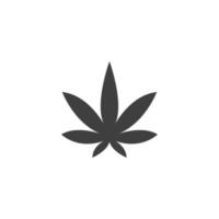 el signo vectorial del símbolo de la hoja de marihuana de cannabis está aislado en un fondo blanco. color de icono de hoja de marihuana de cannabis editable. vector