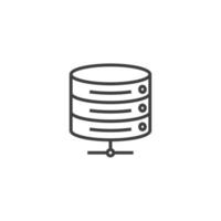 Vector sign of the computer server symbol is isolated on a white background. computer server icon color editable.