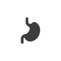 Vector sign of the stomach symbol is isolated on a white background. stomach icon color editable.