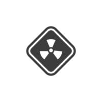 Vector sign of the Radiation symbol is isolated on a white background. Radiation icon color editable.