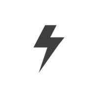 Vector sign of the lightning symbol is isolated on a white background. lightning icon color editable.