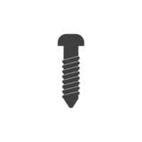 Vector sign of the screw symbol is isolated on a white background. screw icon color editable.